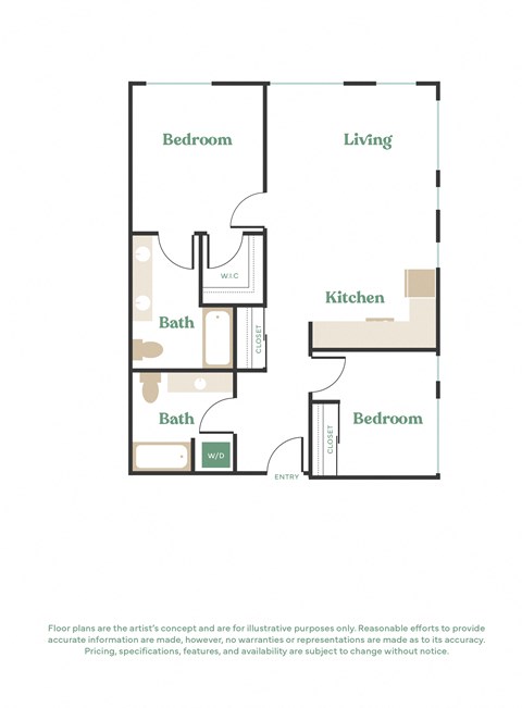 a floor plan of a house with a bedroom and a living room
